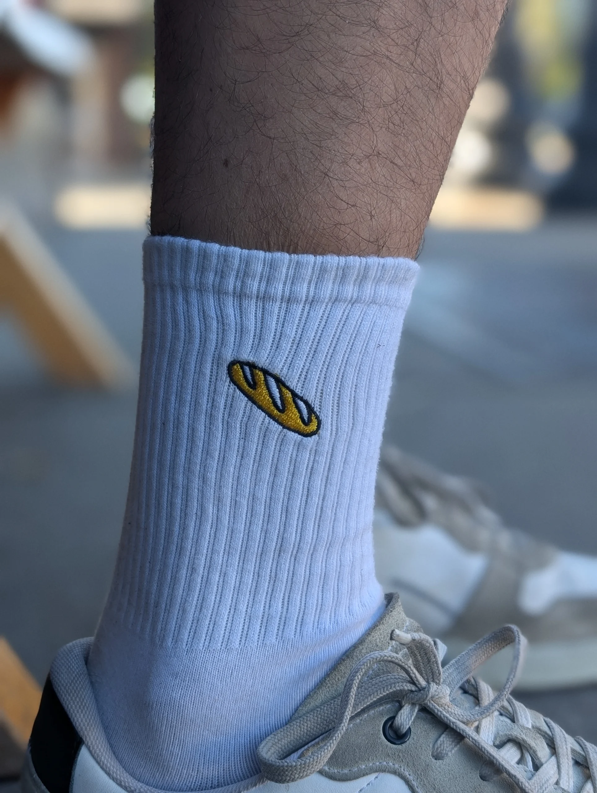 Socks baguette embroidered